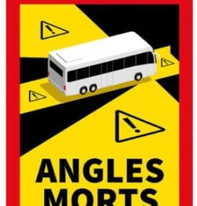 Matrica ANGLES MORTS - holttér figyelmeztetés buszra